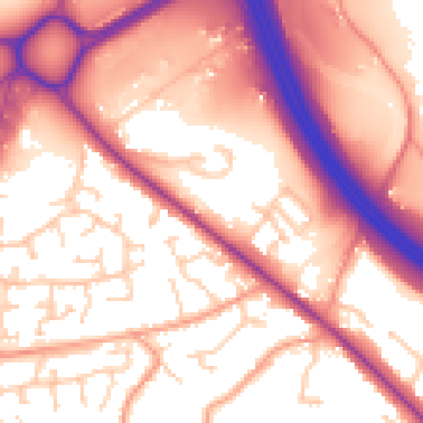 Daytime road noise heatmap for SO31 8AU