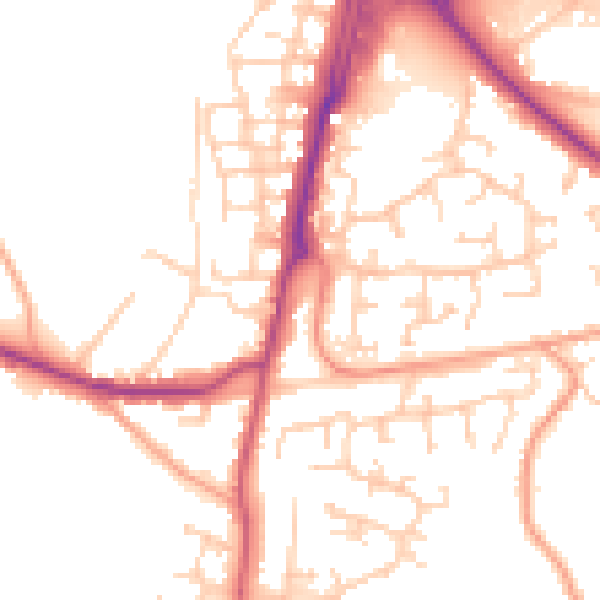 Daytime road noise heatmap for SO31 8BR