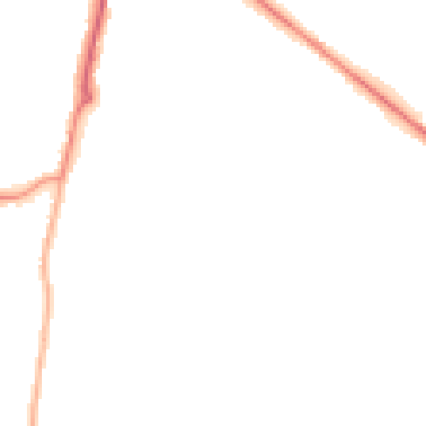Night-time road noise heatmap for SO31 8FX