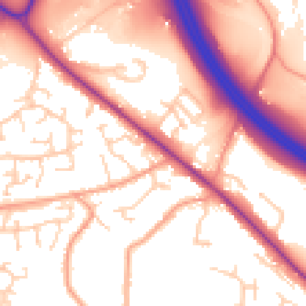 Daytime road noise heatmap for SO31 8GR