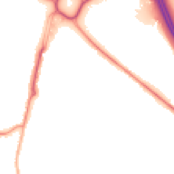 Night-time road noise heatmap for SO31 8GU