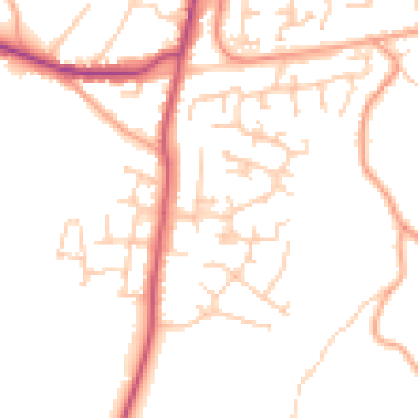 Daytime road noise heatmap for SO31 8HS