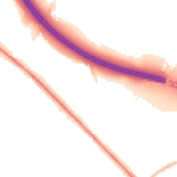 Night-time road noise heatmap for SO31 8LL