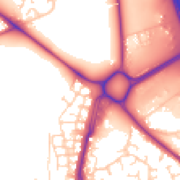 Daytime road noise heatmap for SO31 8NX