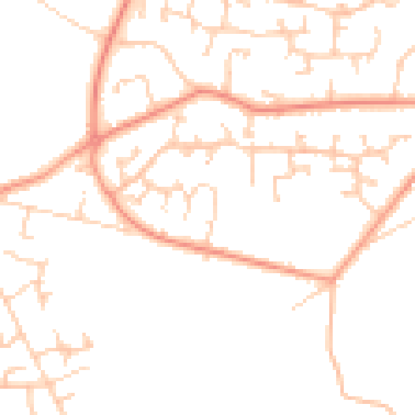 Daytime road noise heatmap for SO31 9AD