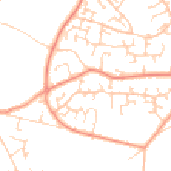 Daytime road noise heatmap for SO31 9BA