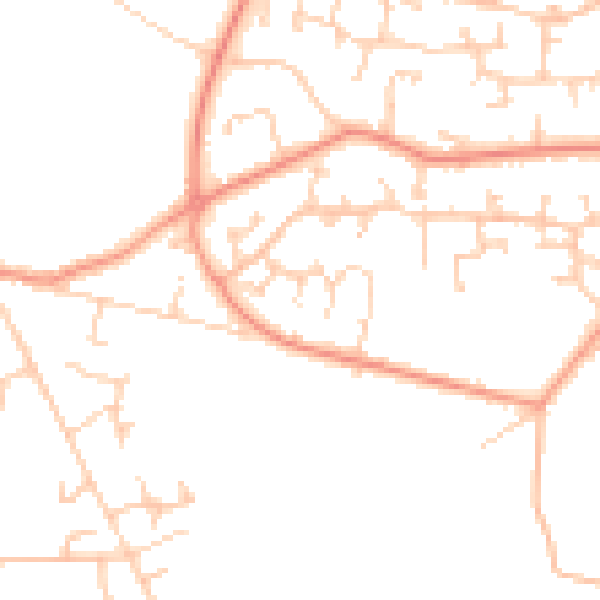 Daytime road noise heatmap for SO31 9BJ