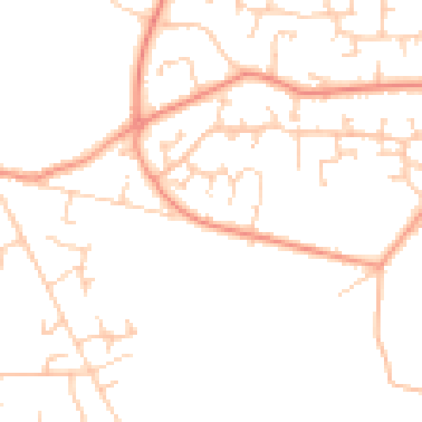 Daytime road noise heatmap for SO31 9BY