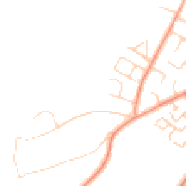 Daytime road noise heatmap for SO31 9EA