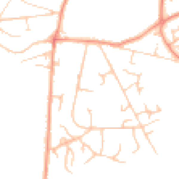 Daytime road noise heatmap for SO31 9GL