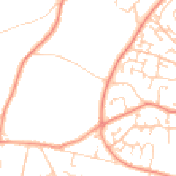 Daytime road noise heatmap for SO31 9HT