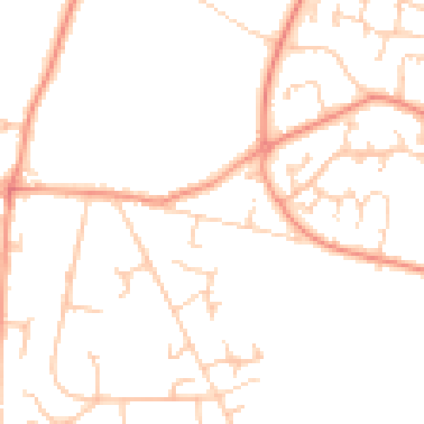 Daytime road noise heatmap for SO31 9HY