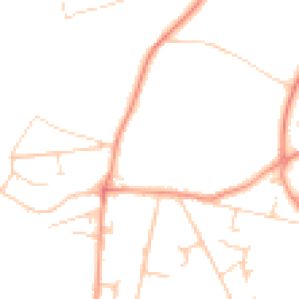 Daytime road noise heatmap for SO31 9LR