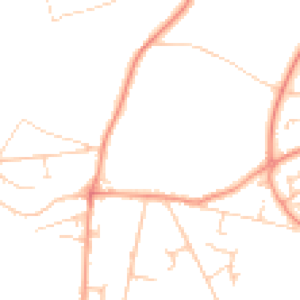 Daytime road noise heatmap for SO31 9LS