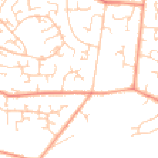 Daytime road noise heatmap for SO31 9TB