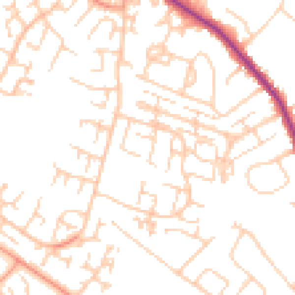 Daytime road noise heatmap for SO40 2FH