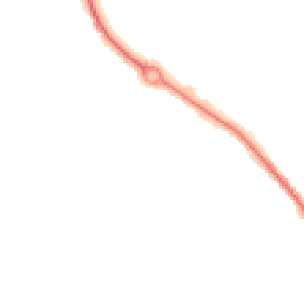Night-time road noise heatmap for SO40 2FQ