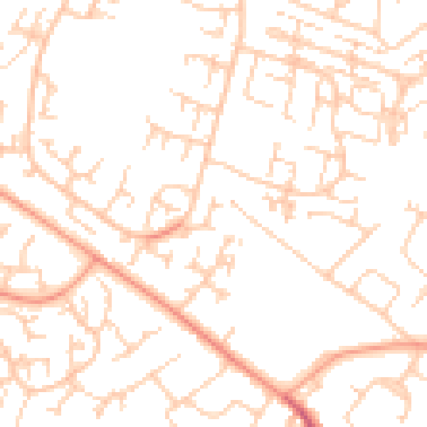 Daytime road noise heatmap for SO40 2GF