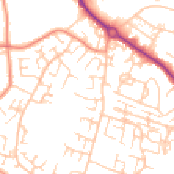 Daytime road noise heatmap for SO40 2GP