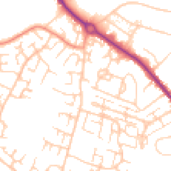 Daytime road noise heatmap for SO40 2GR