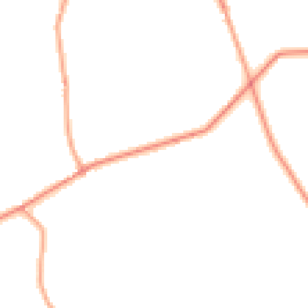 Daytime road noise heatmap for SO40 2HE
