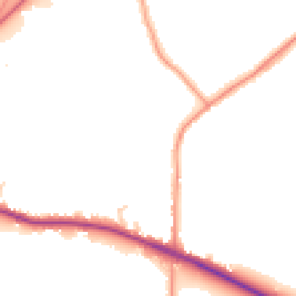 Daytime road noise heatmap for SO40 2HQ