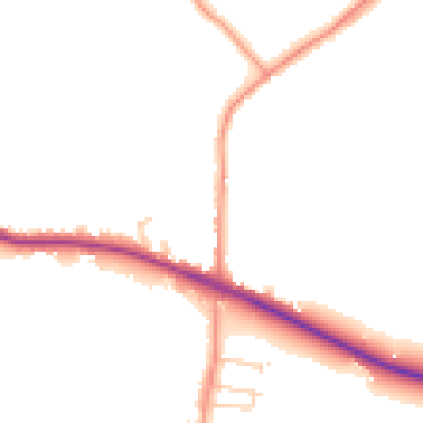 Daytime road noise heatmap for SO40 2HR