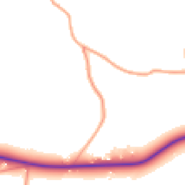 Daytime road noise heatmap for SO40 2LB