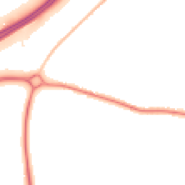 Night-time road noise heatmap for SO40 2NG