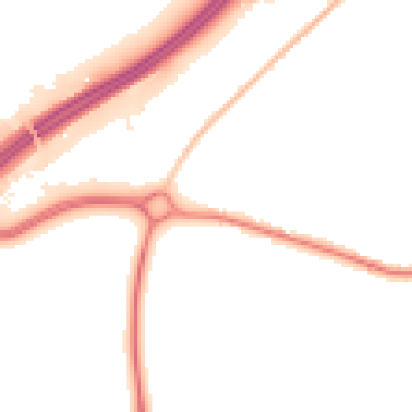 Night-time road noise heatmap for SO40 2NH
