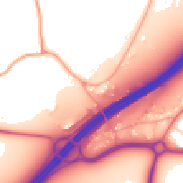 Daytime road noise heatmap for SO40 2NS