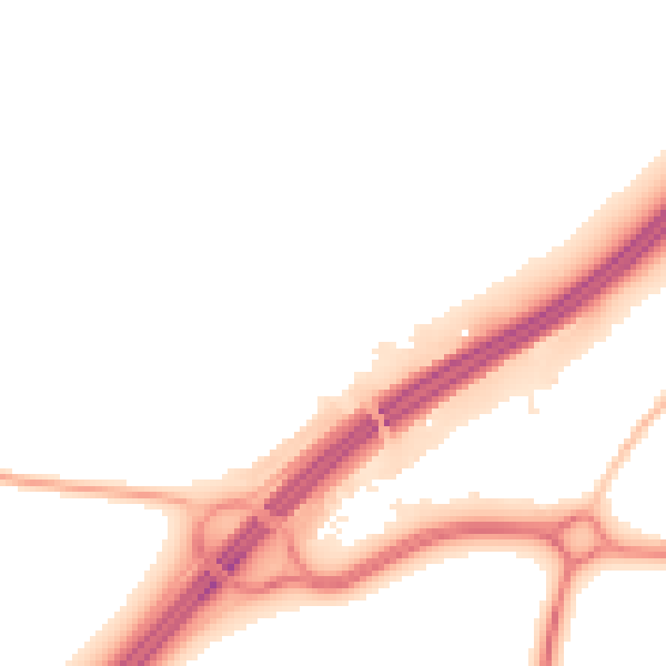 Night-time road noise heatmap for SO40 2NS