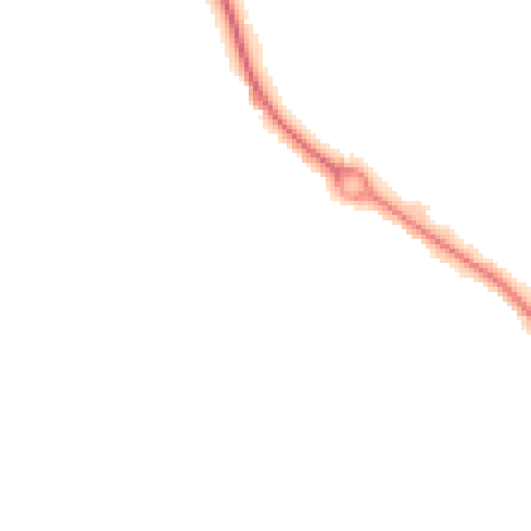 Night-time road noise heatmap for SO40 2QG