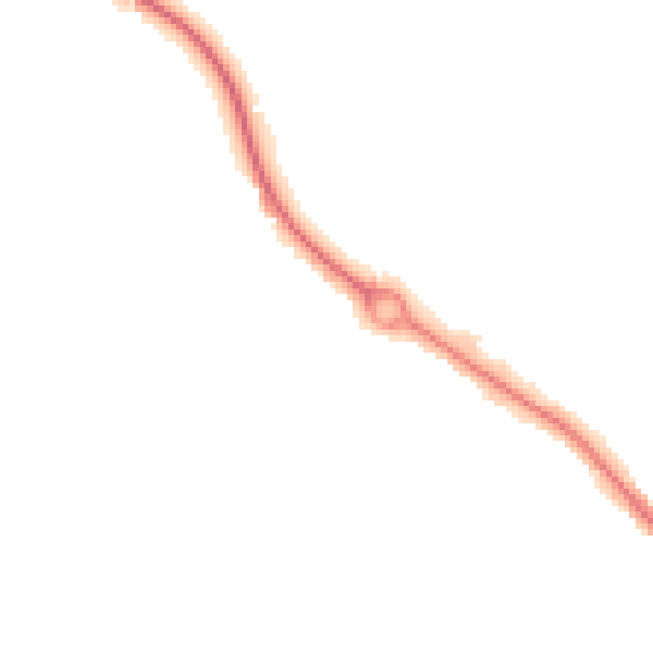Night-time road noise heatmap for SO40 2QW
