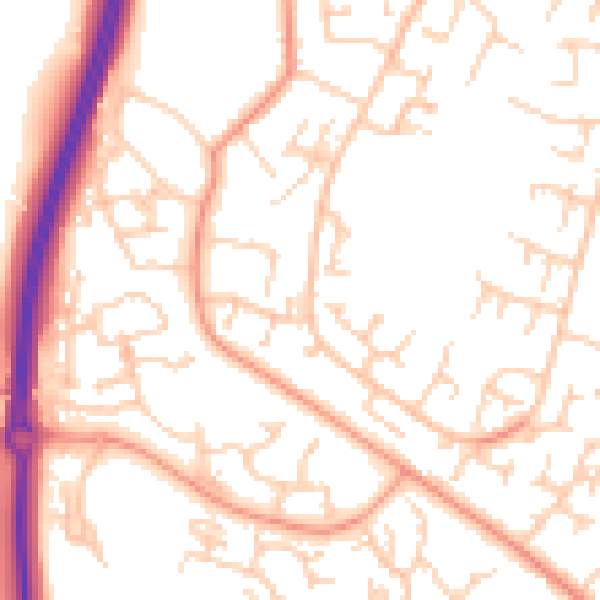 Daytime road noise heatmap for SO40 2SL