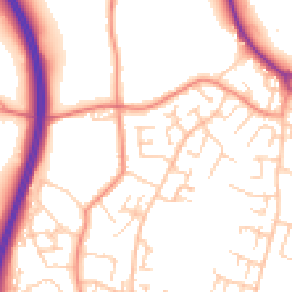 Daytime road noise heatmap for SO40 2SS