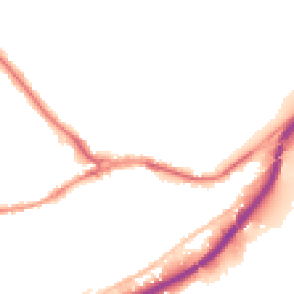 Night-time road noise heatmap for SO40 3AJ