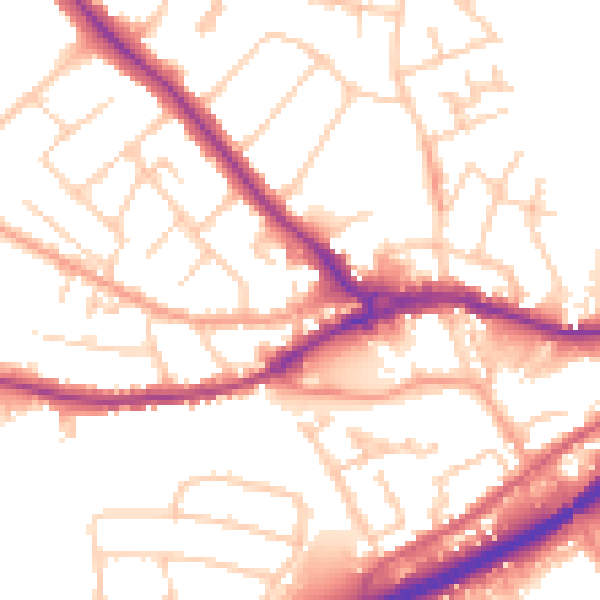 Daytime road noise heatmap for SO40 3DP
