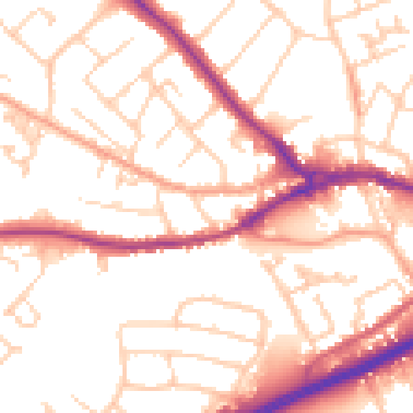 Daytime road noise heatmap for SO40 3DR