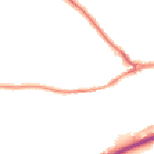 Night-time road noise heatmap for SO40 3DU