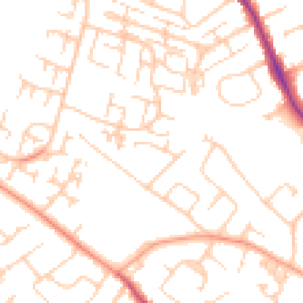 Daytime road noise heatmap for SO40 3HP
