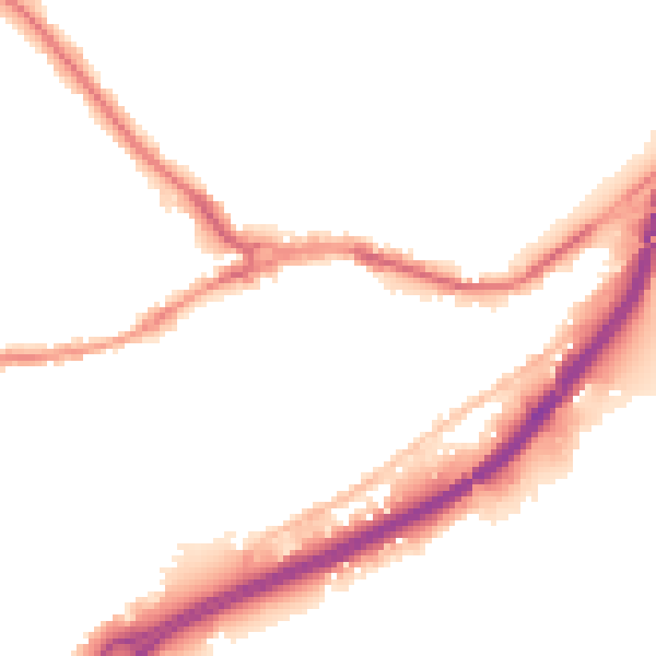 Night-time road noise heatmap for SO40 3HQ