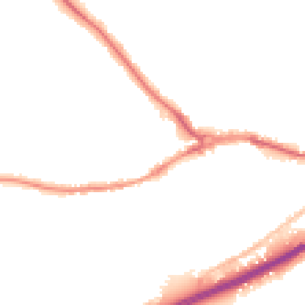Night-time road noise heatmap for SO40 3RE