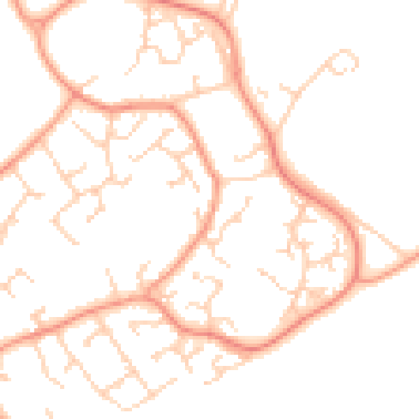 Daytime road noise heatmap for SO40 4SB