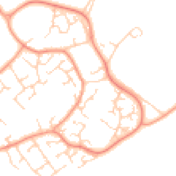 Daytime road noise heatmap for SO40 4US