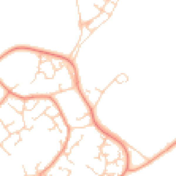 Daytime road noise heatmap for SO40 4UU
