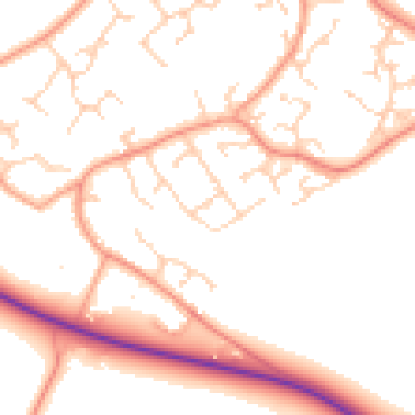 Daytime road noise heatmap for SO40 4WD