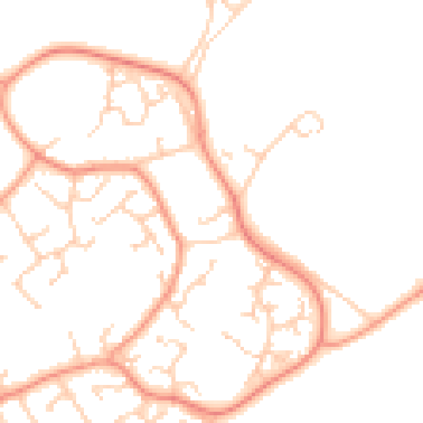 Daytime road noise heatmap for SO40 4XB