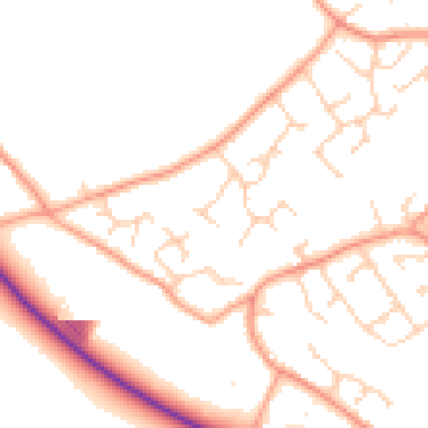 Daytime road noise heatmap for SO40 4XL