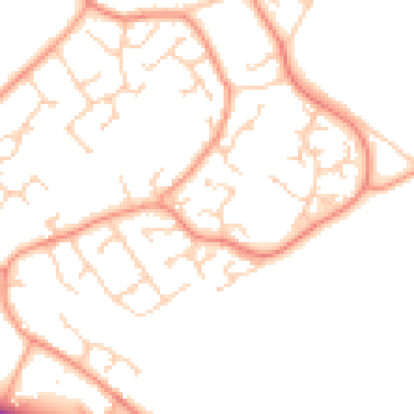 Daytime road noise heatmap for SO40 4XR